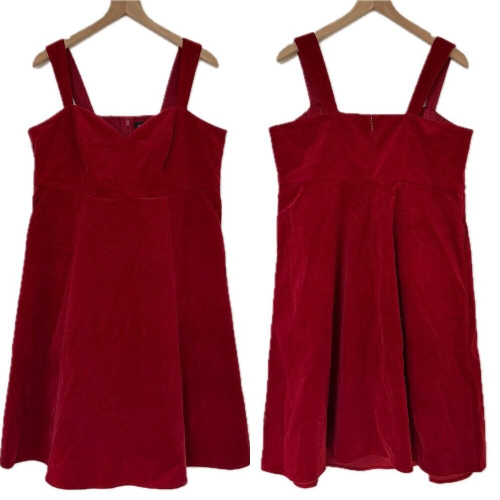 Torrid Retro Chic Red Velvet Dress - See Measurements